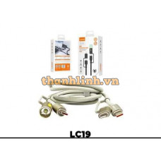 Cáp USB2.0/Type-C -> TypeC/Đèn Pin Dài 1.2m Màu Xám LDNIO LC19