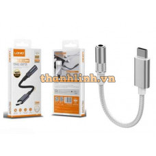 Cáp Type-C -> 3.5mm Dài 13cm Màu Bạc LDNIO LS-Y80C