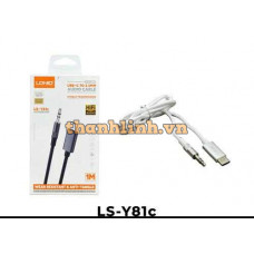 Cáp Type-C -> 3.5mm Màu Trắng Dài 1M LDNIO LS-Y81C