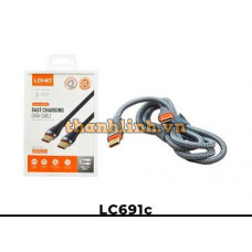 Cáp Type-C 65W Màu Xám Dài 1M LDNIO LS691c