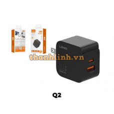 Cục Sạc 33W USB/Type-C Kèm Cáp Type-C Màu Đen LDNIO Q2