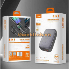 Cốc Sạc Đa Năng 6 Trong 1 GaN 140W LDNIO Q4010