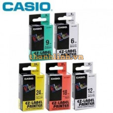 Giấy in HR-18YW , loại tiêu chuẩn , chữ đen nền vàng , 18mm x 8m