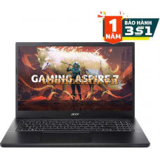 Laptop Acer Gaming Aspire 7 A715-76G-5806 (NH.QMFSV.002) (Geforce RTX 3050 4G/i5 12450H/16GB RAM/512GB SSD/15.6 inch FHD 144Hz/Win11/Đen/Vỏ nhôm)