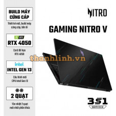 Laptop Acer Gaming Nitro V ANV15-51-75GS NH.QN8SV.005 (Intel Core i7-13620H |RTX 4050 6GB| 2*8GB | 512GB | 15.6 inch FHD | Win 11 | Black)