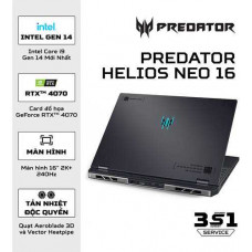 Laptop Acer Predator Helios Neo 16 PHN16-72-71UM NH.QNMSV.002 (Intel Core i7-14700HX |RTX 4070 8GB| 16GB | 1TB | 16 inch WQXGA | Win 11 | Đen)