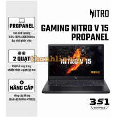 Laptop Acer Gaming Nitro V 15 Pro Panel ANV15-41-R7AP (NH.QPGSV.002) (Geforce RTX2050 4GB/R5-7535HS /16GB RAM/512GB SSD/15.6inch FHD 180Hz/Win11/Đen)