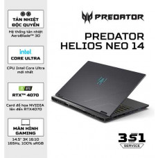 Laptop Acer Predator Helios Neo 14 PHN14-51-96HG NH.QRNSV.001 (Intel Core U9 185H | RTX 4070 | 32GB | 1TB | | 14.5 inch WQXGA | Win 11 | Đen)