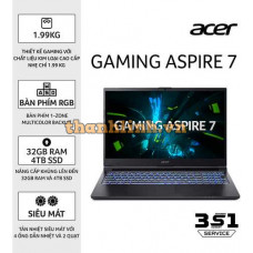 Laptop Acer Aspire 7 A715-59G-79XF NH.QX6SV.008 ( Intel Core 7 processor 240H | RTX 3050 | 15.6 inch FHD 144Hz| 16GB | 512GB | Win 11 | Đen)