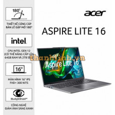 Laptop Acer Aspire Lite AL16-51P-55N7 NX.KX0SV.001 (Intel Core i5-1235U | 16GB | 512GB | Intel HD | 16 inch WUXGA | Win 11 | Xám)
