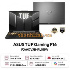 Laptop Asus Gaming TUF FX607VJB-RL151W (Core 5 210H/16GB RAM/512GB SSD/16 FHD 144hz/RTX 3050 6GB/Win11/Xám)