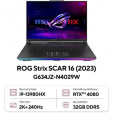 Laptop Asus ROG Strix SCAR 16 G634JZ-N4029W (Intel Core i9-13980HX | RTX 4080 12GB |32GB | 1TB | 16 inch QHD+ 240Hz| Win 11 | Đen)