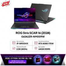 Laptop Asus ROG Strix SCAR 16 G634JZR-NM009W (Intel Core i9-14900HX |RTX 4080 | 64 GB | 2TB | 16 inch WQXGA | Win 11 | Đen)