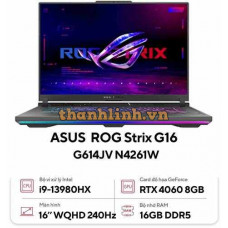 Laptop Asus ROG Strix G16 G614JV N4261W (Intel Core i9-13980HX | RTX 4060 |16GB | 1TB | 16 inch WQHD 240Hz | Win 11 | Xám)