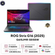 Laptop ASUS ROG Strix G615J G615JMR-S5155W (Intel Core i7-14650HX | RTX 5060 8GB | 16 inch 2.5K IPS 240Hz | 32GB | 1TB | Win 11 | Xám)
