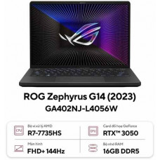 Laptop Asus ROG Zephyrus G14 GA402NJ-L4056W (AMD Ryzen 7 7735HS | RTX 3050 | 16GB | 512GB | 14 inch FHD+ | Win 11 | Xám)