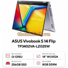 Laptop Asus Vivobook S 14 Flip TP3402VA-LZ025W (Intel Core i3-1315U | 8GB | 256GB | Intel UHD | 14 inch WUXGA | Cảm ứng | Win 11 | Bạc)