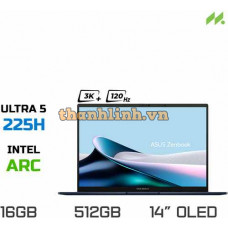Laptop Asus Zenbook 14 UX3405CA-PZ187WS (Ultra 5 225H, Arc Graphics, Ram 16GB LPDDR5X, SSD 512GB, 14 Inch OLED 3K 120Hz, Win/OFFICE2024)
