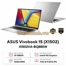 Laptop Asus Vivobook 15 X1502VA-BQ885W (Intel Core i5-13420H | 16GB | 512GB | Intel UHD | 15.6 inch FHD IPS | Win 11 | Bạc)