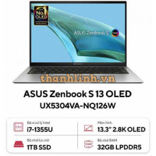 Laptop Asus Zenbook S 13 OLED UX5304VA-NQ126W (Core i7-1355U | 32GB | 1TB | Intel Iris Xe | 13.3inch 2.8K OLED | Win 11 | Xám)