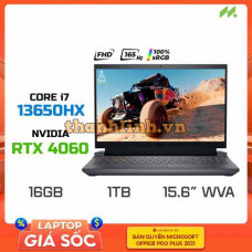 Laptop Gaming Dell Gaming G15 5530 i7HX161W11GR4060 (i7-13650HX, RTX 4060 8GB, RAM 16GB DDR5, SSD 1TB, 15.6 Inch WVA FHD 165Hz 100% sRGB)
