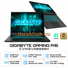 Laptop Gigabyte Gaming A16 (A16-CVHI3VN893SH) (i7 13620H/16GB RAM (1*16GB)/512GB SSD/RTX 5060 8G/WF6E/16.0 inch FHD+ 165Hz/Win 11/Đen)