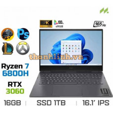 Laptop Gaming HP OMEN 16-n0087AX 7C0T7PA (Ryzen 7 6800H, RTX 3060 6GB, Ram 16GB DDR5, SSD 1TB, 16.1 Inch IPS 165Hz QHD 100% DCI-P3)