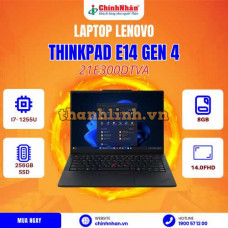 Laptop Lenovo ThinkPad E14 G4 (21E300DTVA) 14.0 inch FHD/ Core i7-1255U/ 8GB RAM/ 256GB SSD/ VGA Onboard/ No OS/ 24 tháng