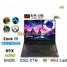 Laptop Gaming Lenovo Legion 9 16IRX8 83AG0047VN (i9-13980HX, RTX 4090 16GB, Ram 64GB DDR5, SSD 2TB, 16 Inch MiniLED 165Hz 3.2K 100% DCI-P3)