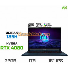 Laptop Gaming MSI Stealth 16 AI Studio A1VHG-241VN (Ultra 9 185H, RTX 4080 12GB, RAM 32GB DDR5, SSD 1TB, 16 Inch QHD+ IPS 240Hz 100% DCI-P3)