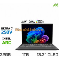 Laptop MSI Prestige 13 AI+ Evo A2VMG-040VN (Ultra 7 258V, Arc Graphics, RAM 32GB LPDDR5X, SSD 1TB, 13.3 Inch OLED 2.8K 60Hz 100% DCI-P3)