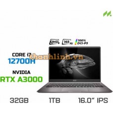 Laptop MSI CreatorPro Z16P B12UKST-239VN (i7-12700H, RTX A3000 12GB, RAM 32GB DDR5, SSD 1TB, 16 Inch IPS QHD+ 165Hz Touch, Win 11)