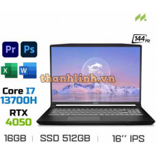 Laptop MSI Creator M16 B13VE-830VN (i7-13700H, RTX 4050 6GB, Ram 16GB DDR5, SSD 512GB, 16 Inch IPS 144Hz FHD+)