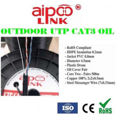 Cáp điện thoại Outdoor Aipoo Link Oil UTP CAT3 2-Pair