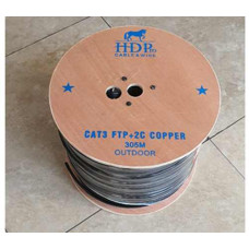 Cáp mạng HDPRO Outdoor 2 đôi kèm nguồn 305 mét CAT3 FTP + 2C COPPER