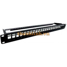 Patch panel empty 24-port LS CAT6 (LS-PP-C6-24P-E1-ECO)