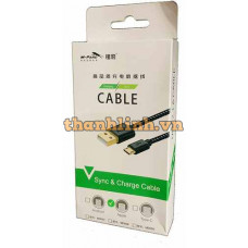 Cáp USB 2.0 -> LIGHTNING 2.1A 1.2M M-PARD (MD058)