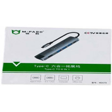 Cáp TYPE-C ->USB 3.0/HDMI/2USB2.0/PD/LAN 1000M MD078 M-PARD