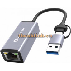 Dây Cáp USB/TYPE-C ra LAN 1000M 20CM MD082 M-PARD
