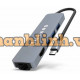 BỘ chia từ TYPE-C ->3USB 3.0 + HDMI + LAN 20CM MD084 M-PARD