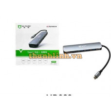 Hub Chia Type-C -> 3USB3.0 + HDMI + TF|SD M-PARD MD089