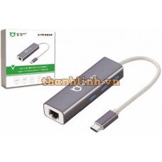 BỘ HUB TYPE-C ra LAN VÀ USB MH051 M-PARD