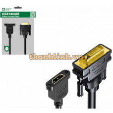 Dây Cáp chuyển DVI 24+1K ra HDMI 0.15M MÀU ĐEN MH136 M-PARD