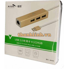 HUB 3-1 USB 2.0 + LAN M-PARD (MH325)