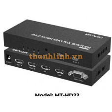Bộ chuyển Mạch HDMI Matrix Switch 2 In 2 Out MT-VIKI MT-HD22