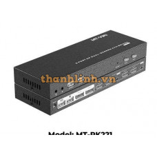 Bộ chuyển KVM DisplayPort 2 Máy 1 Màn Hình 4K 60Hz MT-VIKI MT-PK221