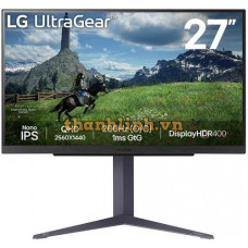 Màn hình gaming LG UltraGear 27GS85Q-B (27Inch/ QHD (2560x1440)/ 1ms/ 180Hz/ 400cd/m2/ Nano IPS)