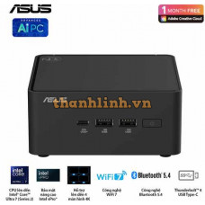 Bộ Mini PC Asus NUC 15 PRO Tall RNUC15CRHU700000I (Intel Core Ultra 7 255H | 2xDDR5-6400 | 2xNVMe,SATA | 2x HDMI 2.1 | 2x Thunderbolt | VESA MOUNT | Black)