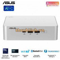 Bộ Mini PC Asus NUC 15 PRO Tall RNUC15CRSU700000I (Intel Core Ultra 7 255H | 2xDDR5-6400 | 2xNVMe | 2x HDMI 2.1 | 2x Thunderbolt | VESA MOUNT | WHITE)
