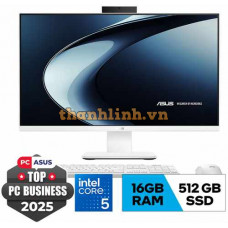 Máy tính để bàn All in one Asus V470VAK-WPE076W (Intel Core i5 13420H | 16GB | 512GB | 27 inch FHD | CAM/MIC | WF6E/BT/WL | KB&M | Win 11 | Trắng)